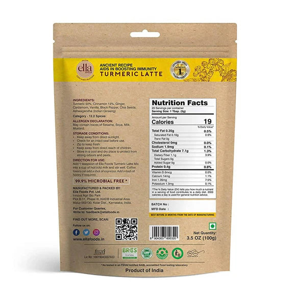 Ella Foods Turmeric Latte - 100 gm
