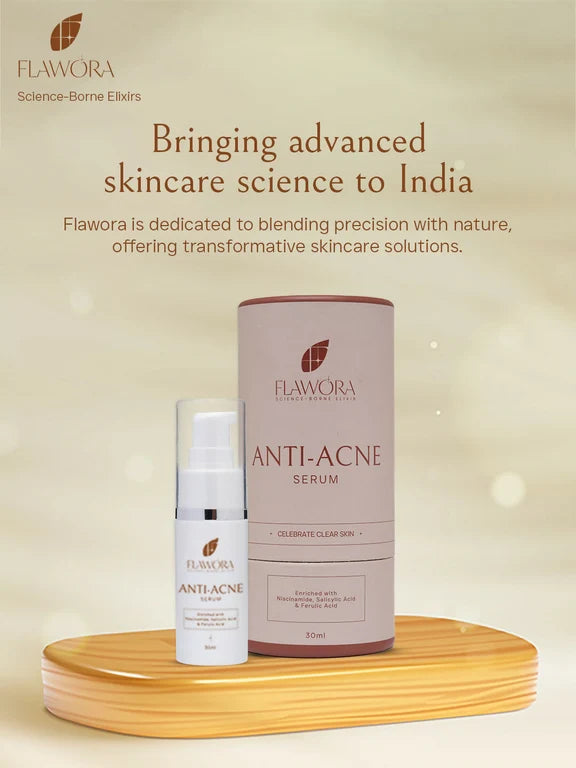 Flawora Set of Anti-Grey Hair Serum, Anti Acne Serum and Golden Glow Face Serum - combo