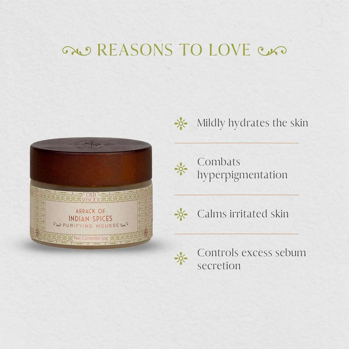 Old School Rituals Arrack of Indian Spices Purifying Mousse Natural Face Moisturizer - 50 gm