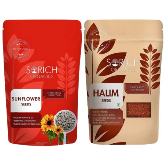 Sorich Organics Combo of Sunflower Seed And Halim Seeds - combo