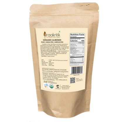 Praakritik Organic Almonds - 200 gm
