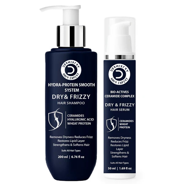 Dermistry Ceramides Protein Vitamin E Serum & Shampoo - combo