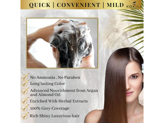 Kokila Organics NO PPD Shampoo Hair Colour - Black - 400 ml