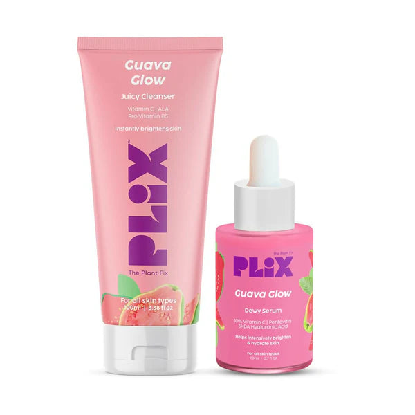PLIX The Plant Fix 10% Vitamin C Guava Combo - Juicy Cleanser and Face Serum - combo