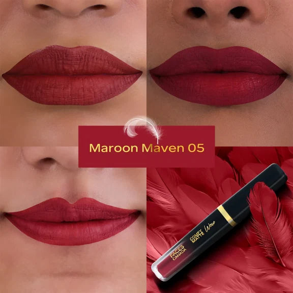 Faces Canada Comfy Matte Wow Liquid Lipstick - Maroon Maven 05 - 3.8 ml