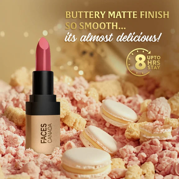 Faces Canada Comfy Matte Velvet Touch Lipstick - Pink Biscoff 03 - 4.2 gm