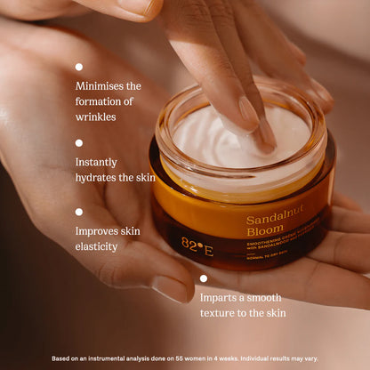 82??E By Deepika Padukone Sandalnut Bloom Smoothening cr??me moisturiser with sandalwood and peptides