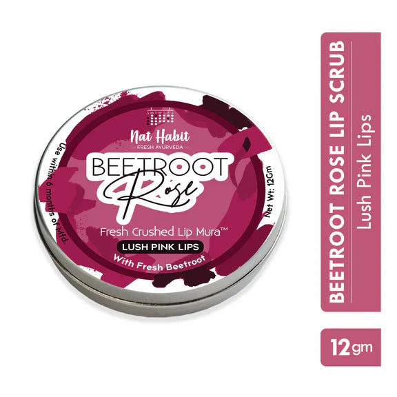Nat Habit Beetroot Rose Fresh Lip Scrub - 12 gm