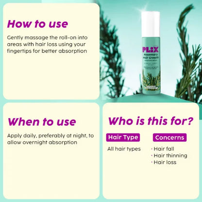 PLIX The Plant Fix Rosemary Hair Growth Advanced Serum Roll-On - 10 ml