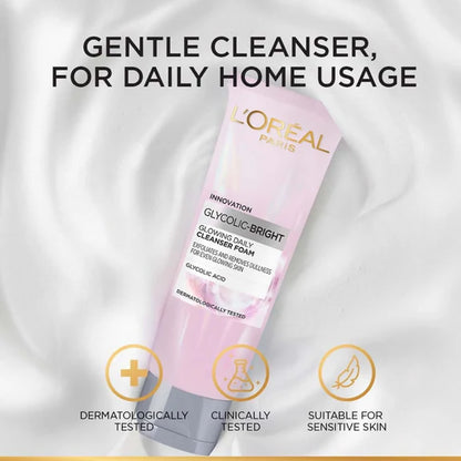 L'Oreal Paris Glycolic Bright Daily Foaming Facial Cleanser - 50 gm