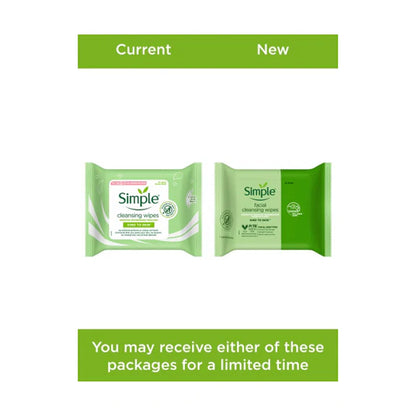 Simple Kind To Skin Cleansing Facial Wipes - 25 wipes