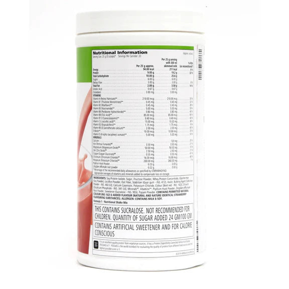 Herbalife Formula 1 Nutritional Shake Mix - Strawberry Flavor - 500 gm