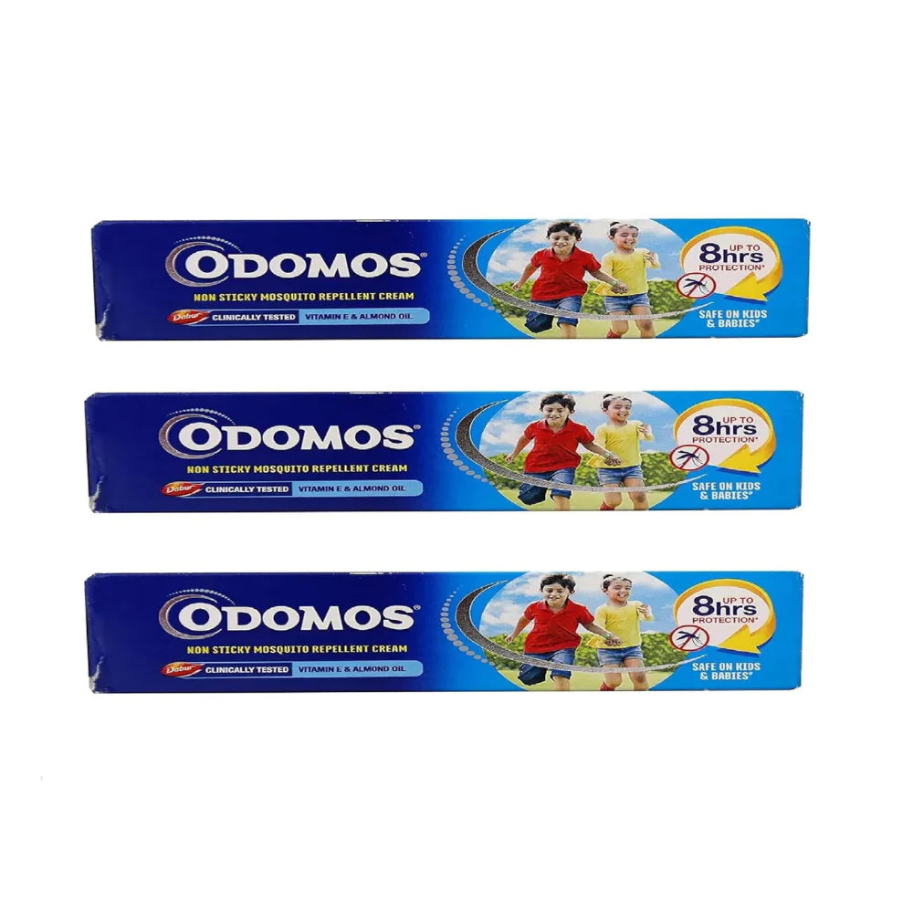 Dabur Odomos Non-Sticky Mosquito Repellent Cream With Vitamin E & Almond