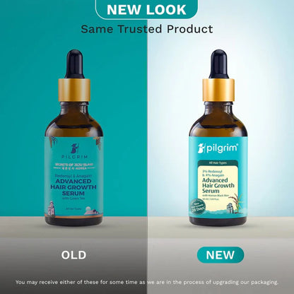 Pilgrim 3% Redensyl + 4% Anagain Advanced Hair Growth Serum with Korean Black Rice - 30 ml - pack of 1