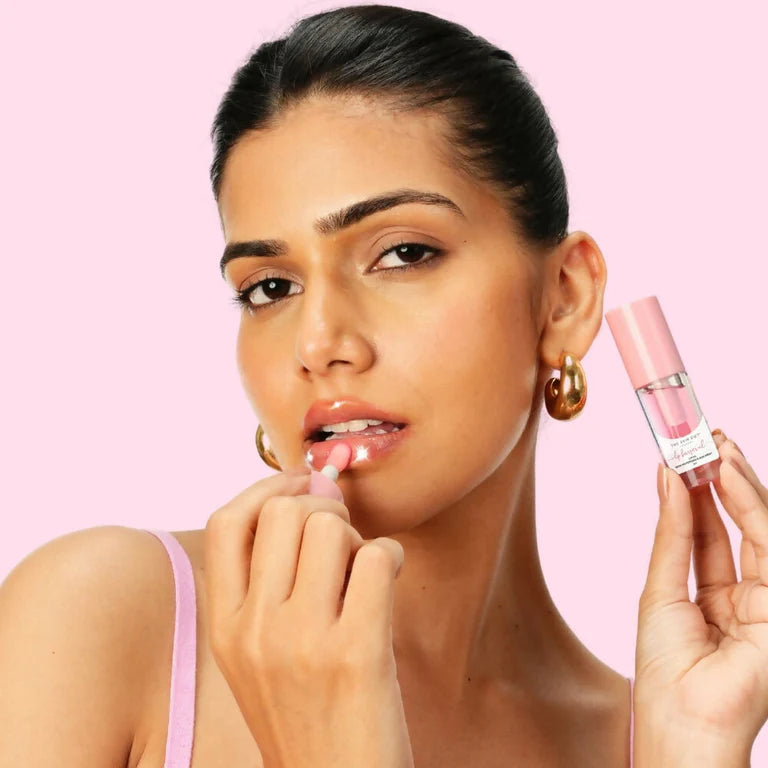 The Skin Diet Company Lip Barrier Oil Clear Gloss with Peptides Hydrates, For Dry & Pigmented Lips - 5 ml