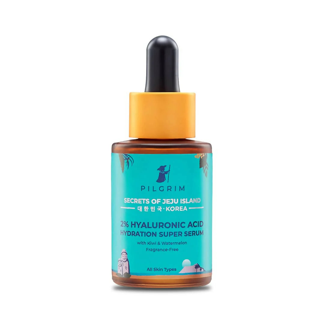 Pilgrim 2% Hyaluronic Acid Hydration Super Serum With Kiwi & Watermelon Extracts For Hydrated Skin - Korean Skin Care