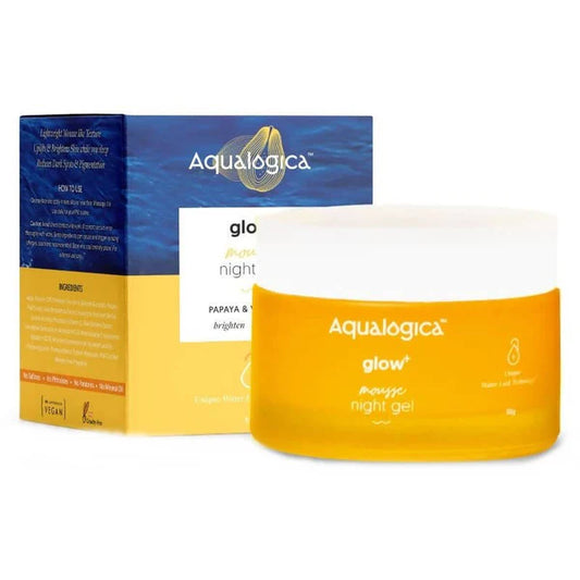 Aqualogica Glow+ Mousse Night Gel With Vitamin C & Hyaluronic Acid - 50 gm