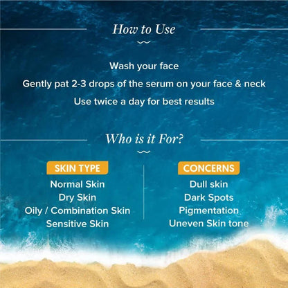 Aqualogica Glow+ Concentrate Face Serum With Hyaluronic Acid & Vitamin C - 30 ml