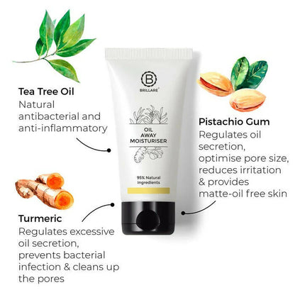 Brillare Oil Away Moisturiser For Oily, Acne Prone Skin - 50 ml