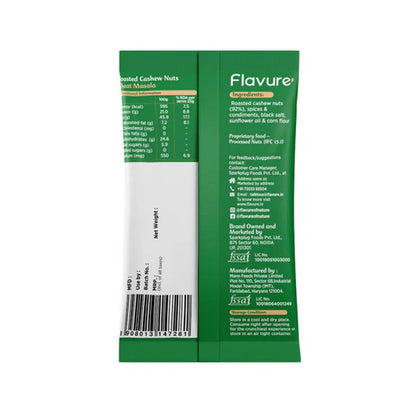 Flavure Roasted Cashew - Chaat Masala - 25 gm - Pack of 4