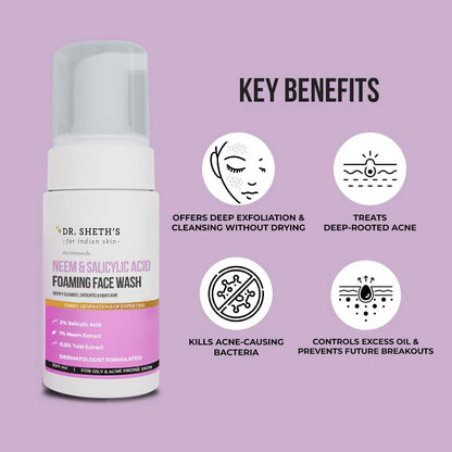 Dr. Sheth's Neem & Salicylic Acid Foaming Face Wash