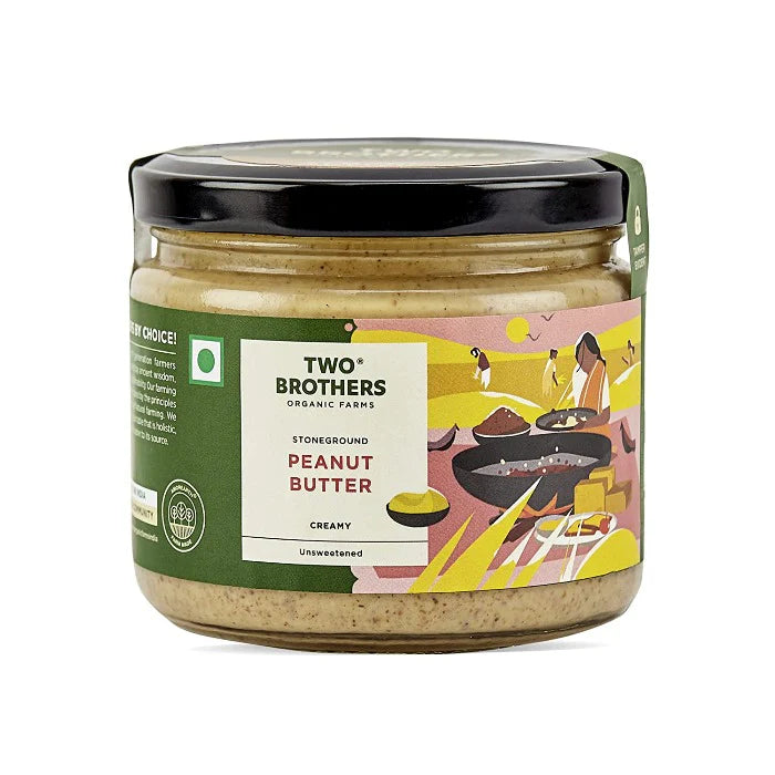 Two Brothers Organic Farms Jaggery Peanut Butter & Plain Peanut Butter-Creamy