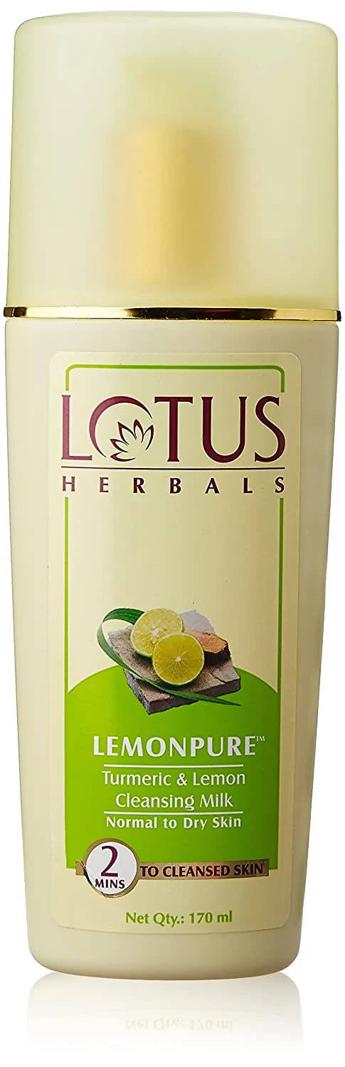 Lotus Herbals Lemonpure Turmeric And Lemon Cleansing Milk - 170 Ml
