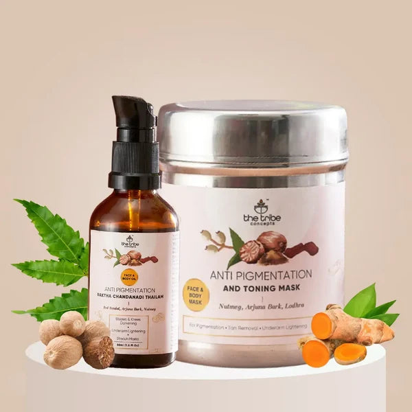 Anti-Pigmentation Kit - Nutmeg & Arjuna Bark for Uneven Skin Tone
