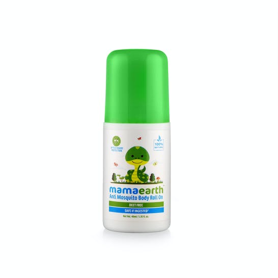 Mamaearth Natural Anti Mosquito Body Roll On For Kids with Citronella Eucalyptus & Lemongrass Oil