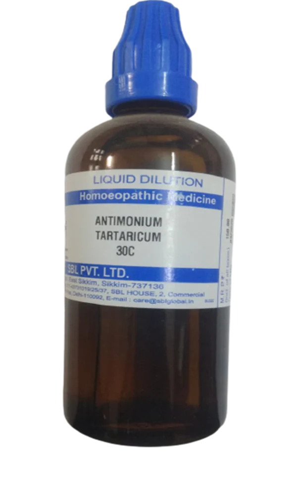 SBL Homeopathy Antimonium Tartaricum Dilution -30 CH