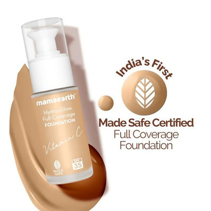 Mamaearth Hydra-Glow Full Coverage Foundation With Vitamin C & Turmeric - Beige Glow