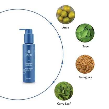 Oteria Luxury Voluminous Hair Lotion with Amla Fenugreek Sage and Curry Leaf & Hair Lotion & Serum For Hair Fall - 100 ml