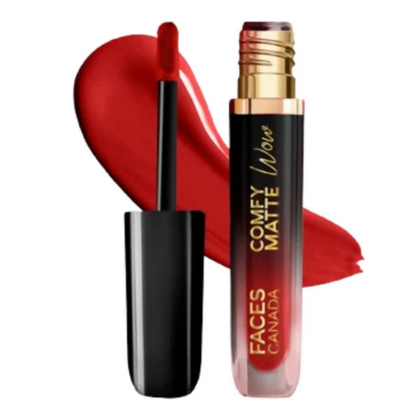 Faces Canada Comfy Matte Wow Liquid Lipstick - Ruby Rouge 03 - 3.8 ml