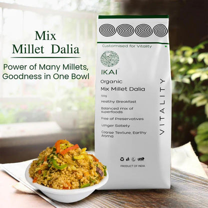 IKAI Organic Mix Millet Dalia - 500 gm