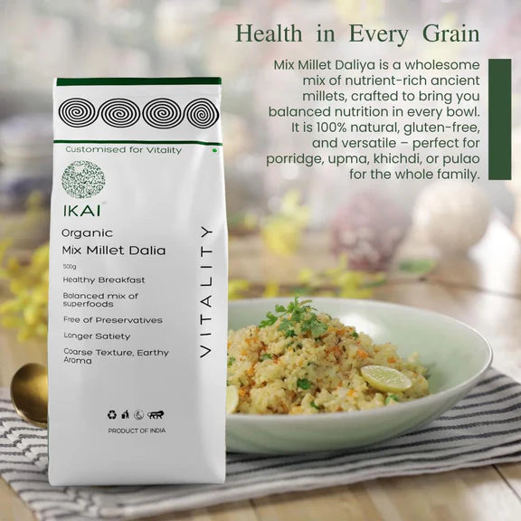 IKAI Organic Mix Millet Dalia - 500 gm