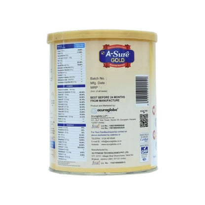 Acuraglobe A-Sure Gold Powder - Chocolate Flavor - 400 gm