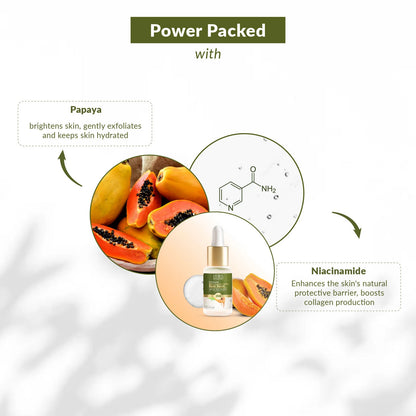 Lotus Botanicals Niacinamide & Papaya Brighten & Glow Skin Clarifying Super Serum - 14 ml