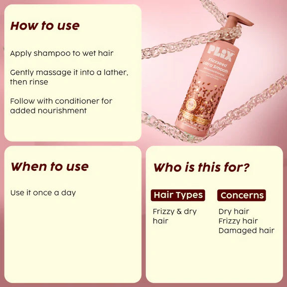 PLIX The Plant Fix Flaxseed Ultrasmooth Advanced Shampoo - 200 ml