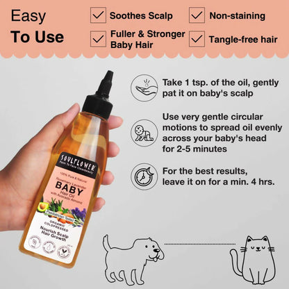 Soulflower Rosemary Lavender Baby Hair Oil