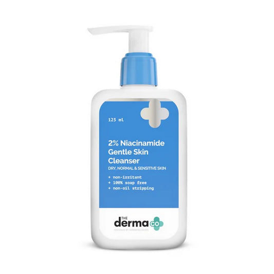 The Derma Co 2% Niacinamide Gentle Skin Cleanser for Sensitive, Dry & Normal Skin - 125 ml