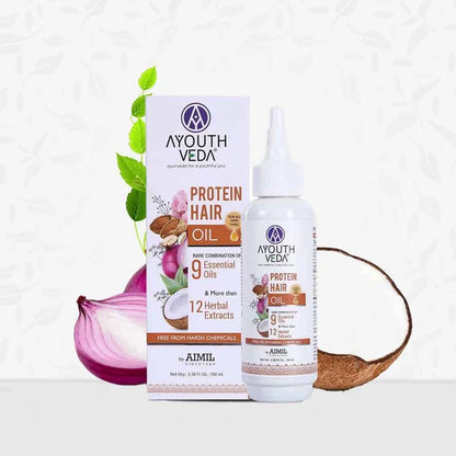 Ayouthveda Protein Hair Oil With Bhringraj and Coffee Beans - 100 ml