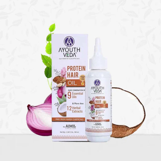 Ayouthveda Protein Hair Oil With Bhringraj and Coffee Beans - 100 ml