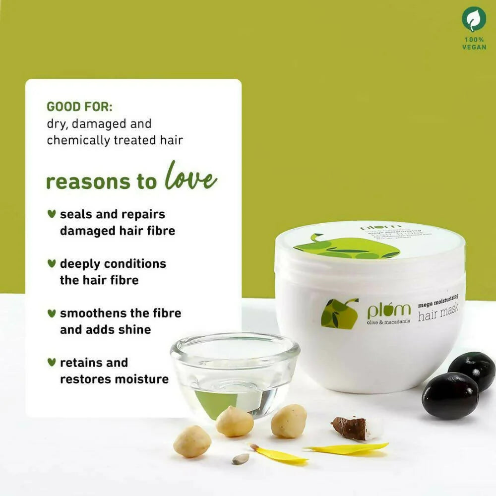 Plum Olive & Macadamia Mega Moisturizing Hair Mask - 250 ml