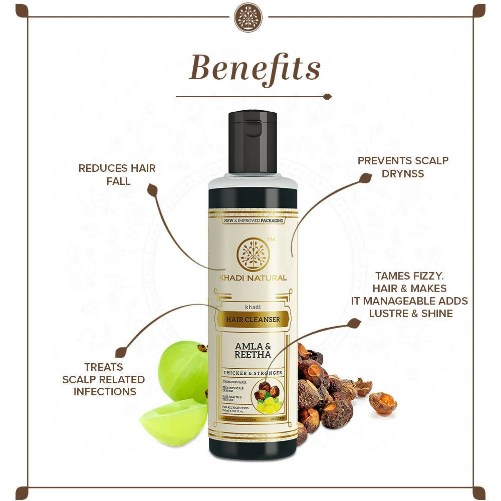Khadi Natural Amla & Reetha Hair Cleanser - 210 ml