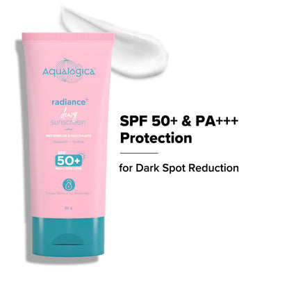 Aqualogica Radiance+ Dewy Lightweight Sunscreen Gel SPF 50+ PA+++ - 80 gm
