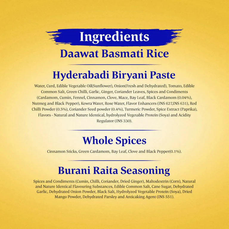 Daawat Biryani Kit Hyderabadi - Authentic Recipe - 334 gm