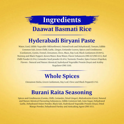 Daawat Biryani Kit Hyderabadi - Authentic Recipe - 334 gm
