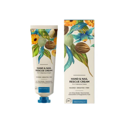 LuxaDerme Hand & Nail Rescue Cream With Shea Butter & Niacinamide - 50 ml