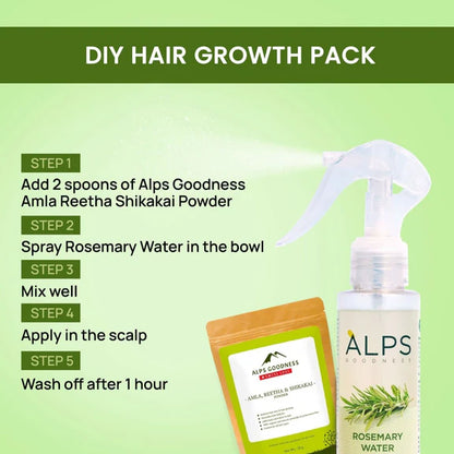 Alps Goodness Hair Growth Expert Kit with Rosemary Water Spray & Rosemary Water Refill - 100 ml + 305 ml Refill