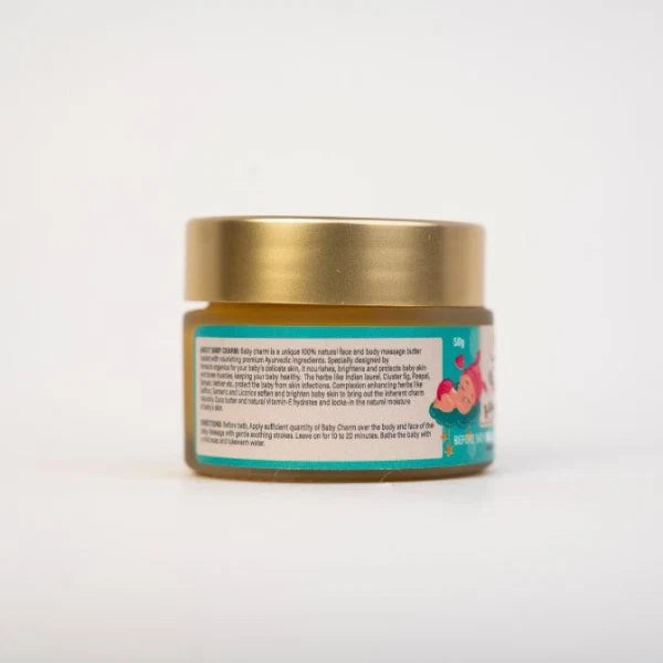 BABY CHARM, Before Bath Massage Butter, Nurturing aura to your baby's skin-50g